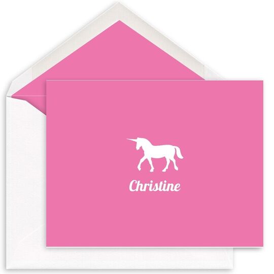 Unicorn Folded Note Cards